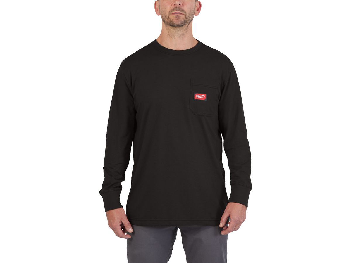MILWAUKEE Arbeits-Langarmshirt UV-Schutz schwarz Gr. XL