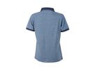 JN Ladies Heather Polo JN705 65%PES/35%BW,blue-melange/navy,Gr. S