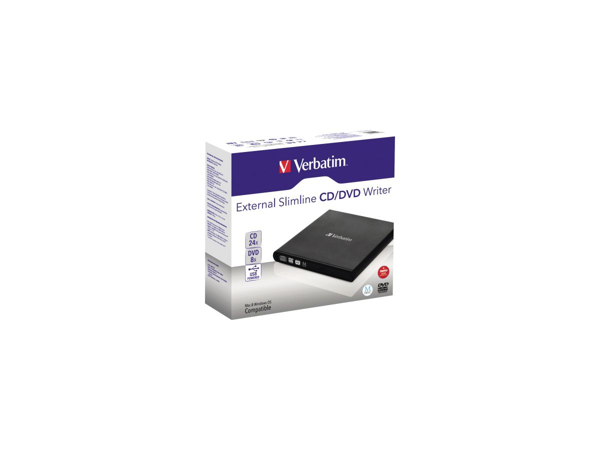Verbatim DVD Brenner 98938 USB 2.0 6x/8x/24x extern schwarz