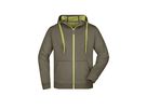 JN Mens Doubleface Jacket JN355 55%PES/45%BW, olive/lime-green, Größe S