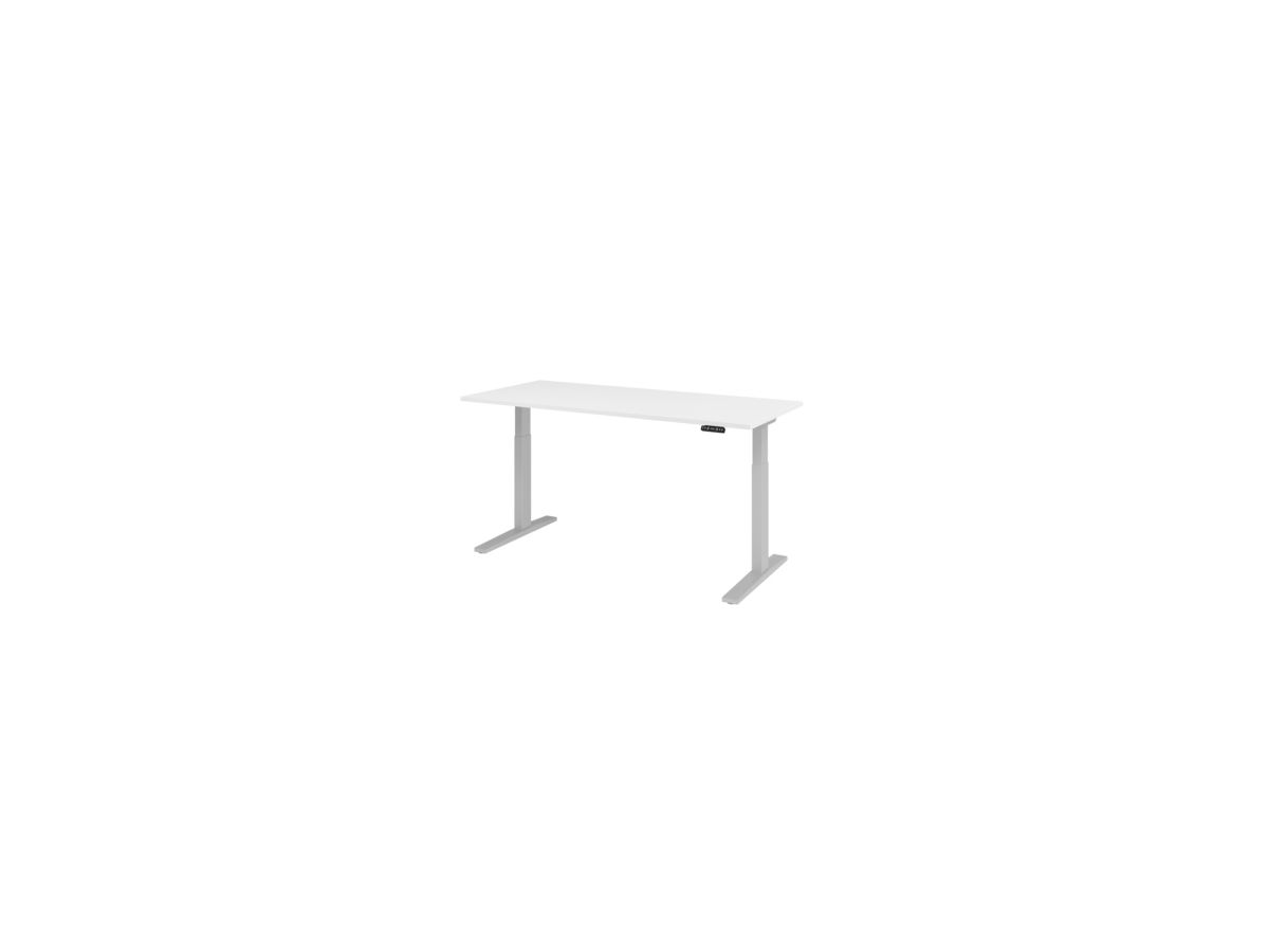 Schreibtisch höhenvers. 1800x800x700-1200 mm silber weiss