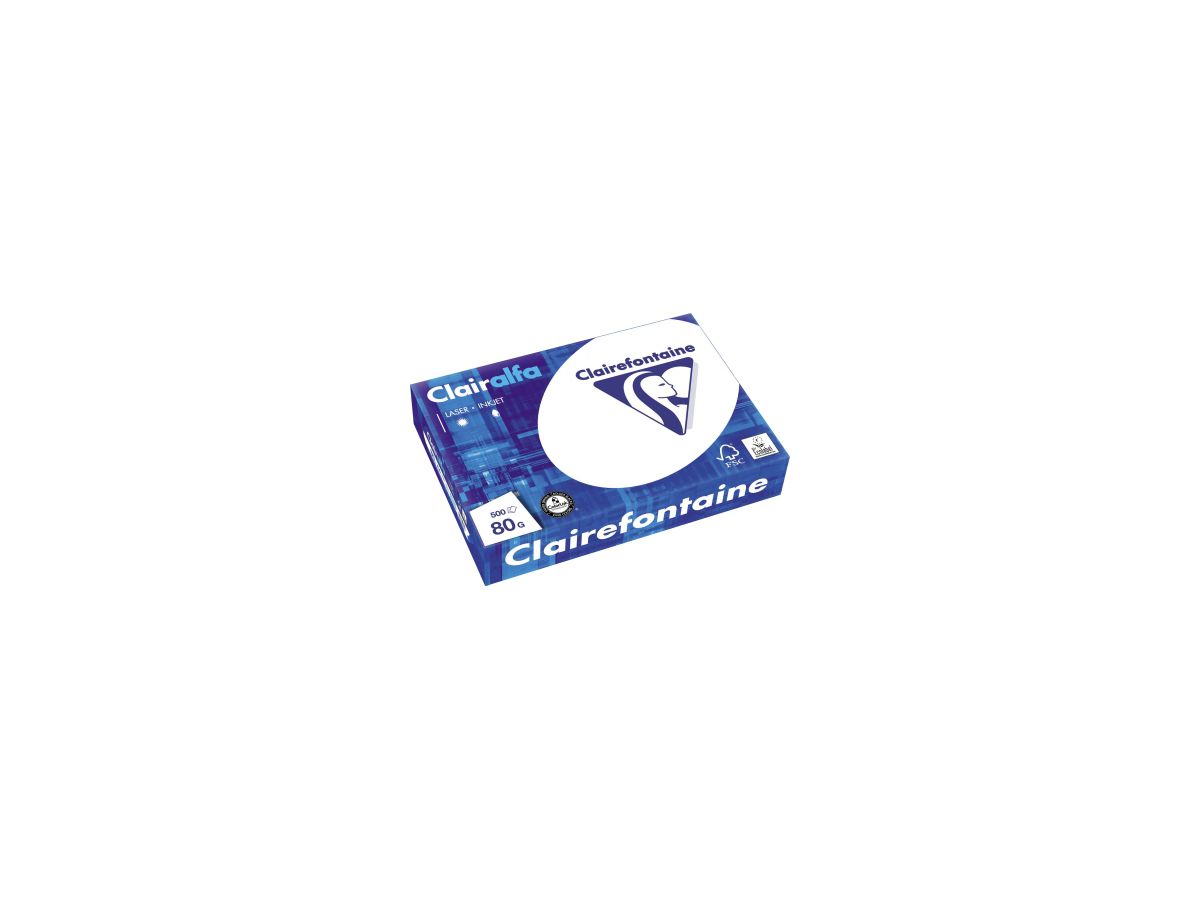 Clairefontaine Multifunktionspapier DIN A4 80g weiß 500 Bl./Pack.