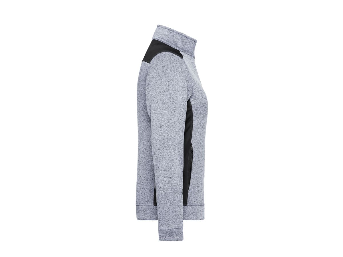 JN Damenfleece Jacke white-melange/bl. 100% Polyester 280g/m JN 861 Gr. 4XL