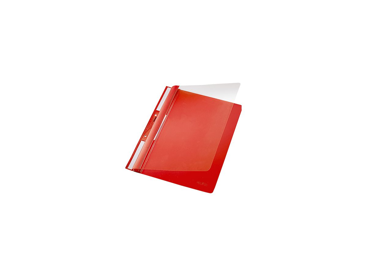 Leitz Einhakhefter 41900025 DIN A4 kfm. Heftung PVC rot