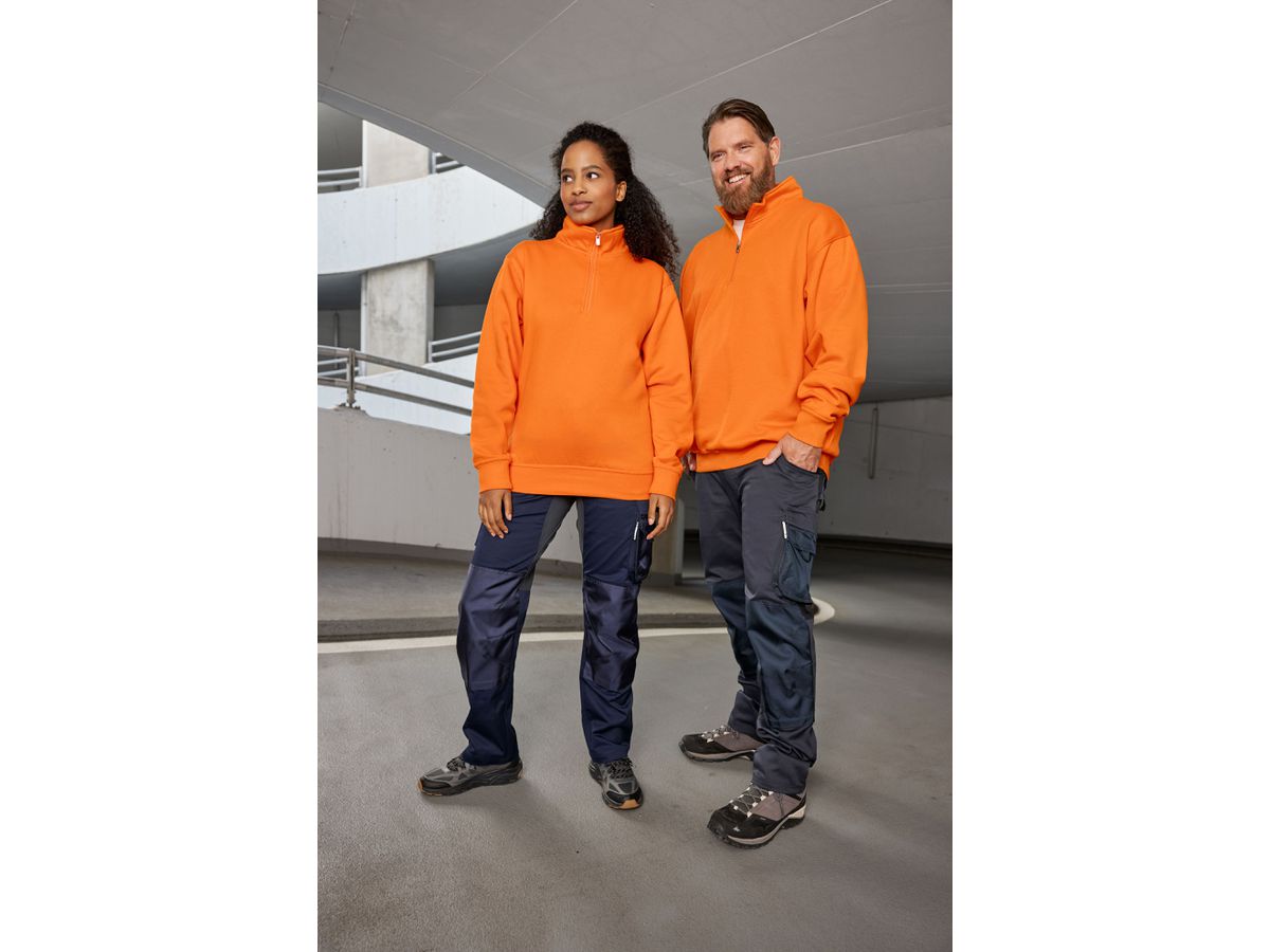 JN Workwear Half Zip Sweat JN831 70%BW/30%PES, gold-yellow, Größe XL
