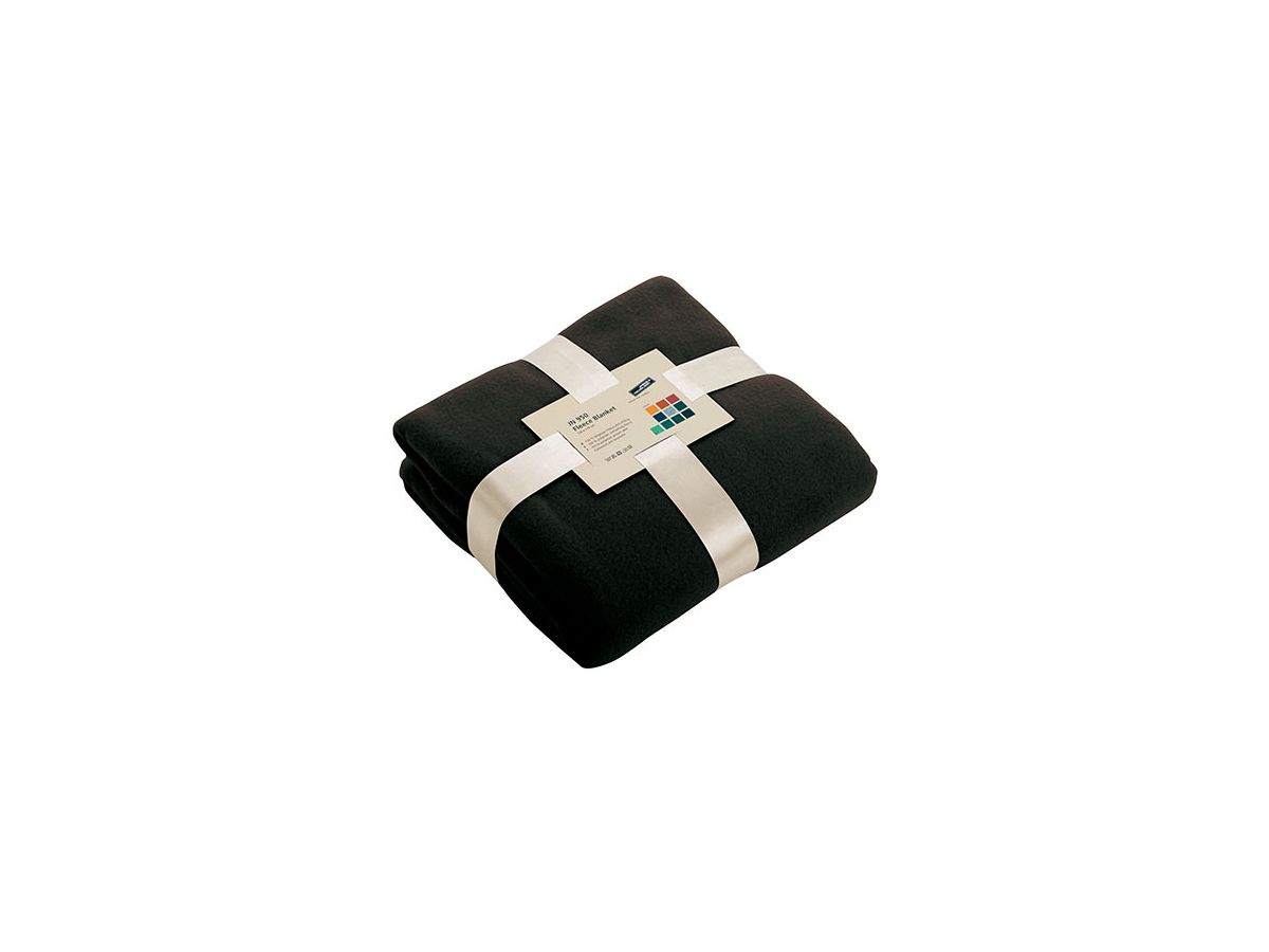 JN Fleece Blanket JN950 100%PES, black, Größe one size