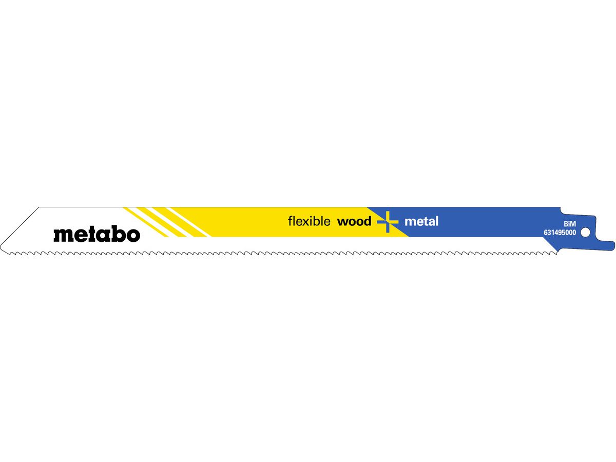 METABO Säbelsägeblatt Flexible Wood Metal BIM 225/1.8/2.6 mmS1122VF VE 25