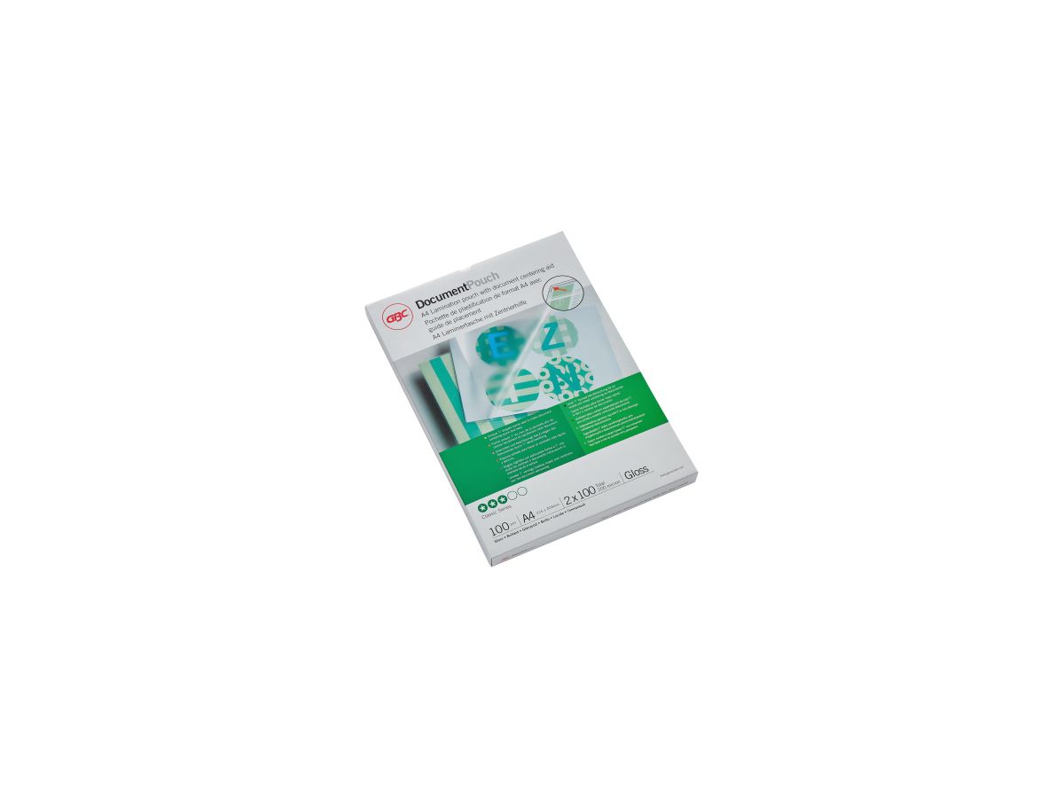 GBC Laminierfolie DocumentPouch 3740306 DIN A4 100mic 100 St./Pack.