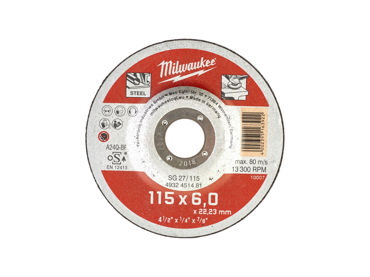 MILWAUKEE Schruppscheibe Contractor gekröpft