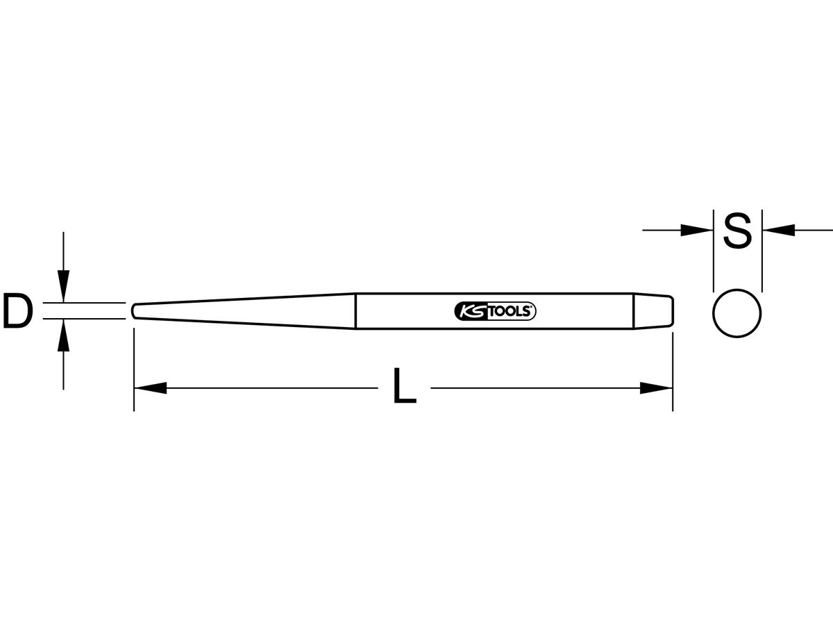 KS Tools Montage-Passdorn 12mm 230mm 129.2186