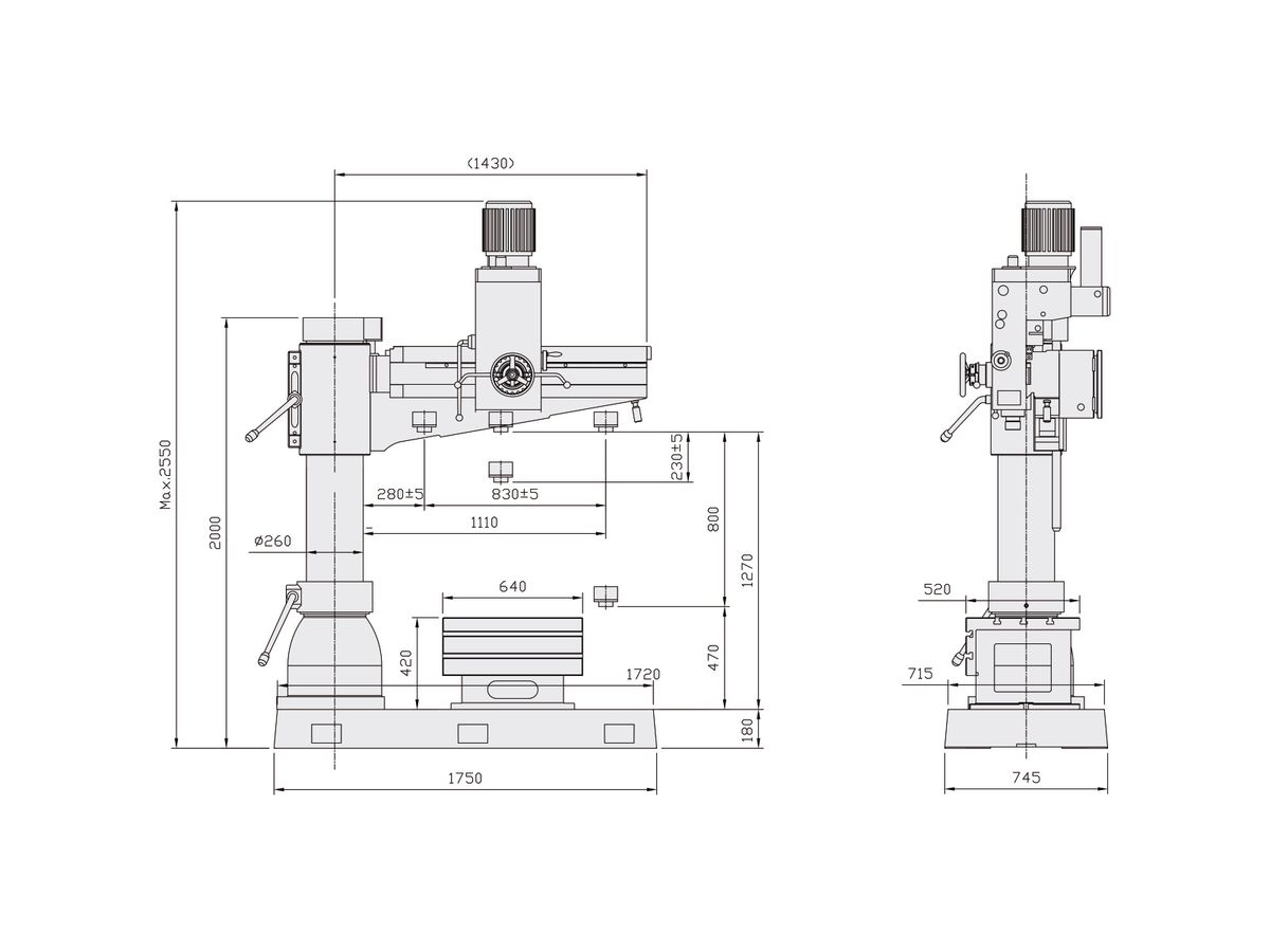 OPTIdrill RD5  400V/3Ph/50Hz Radial-Bohrmaschine