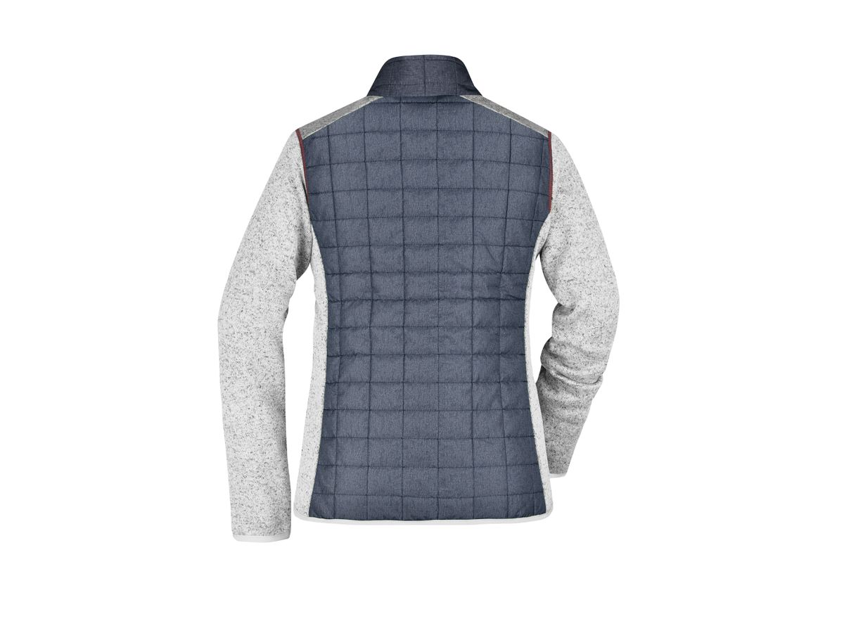 JN Ladies' Knitted Hybrid Jacket JN741 light-melange/anthracite-melange Gr. XS