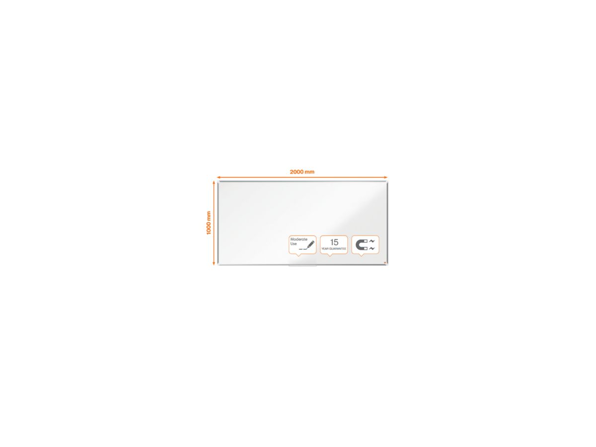 Nobo Whiteboard Premium Plus 1915162 NanoCleanT 100x200cm