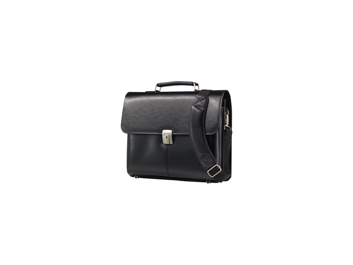 Alassio® Aktentasche Faenza 47011 41 x 32 x 13 cm Leder schwarz