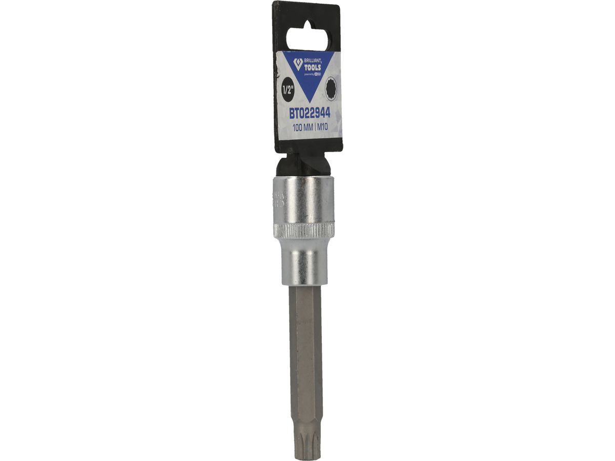 BRILLIANT TOOLS 1/2" Bit-Schrauben- dreher-Einsatz,XZN, 100mm, M10