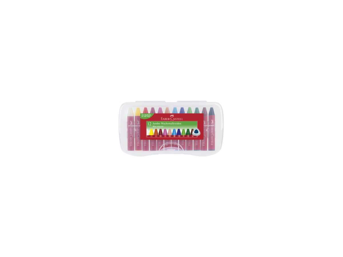Faber-Castell Wachsmalstift Jumbo 120011 farbig sortiert 12 St./Pack.