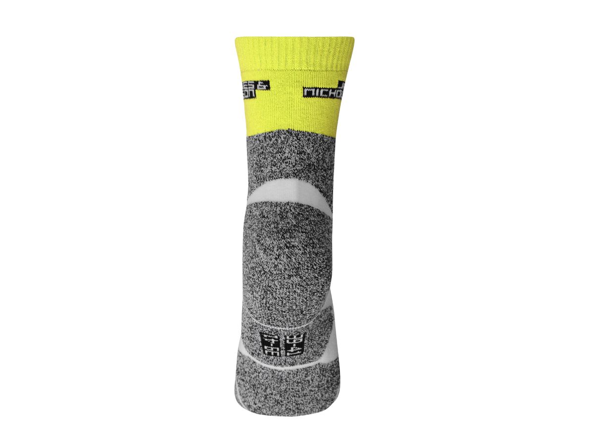 JN Sport Socks JN215 bright-yellow/white, Größe 35-38
