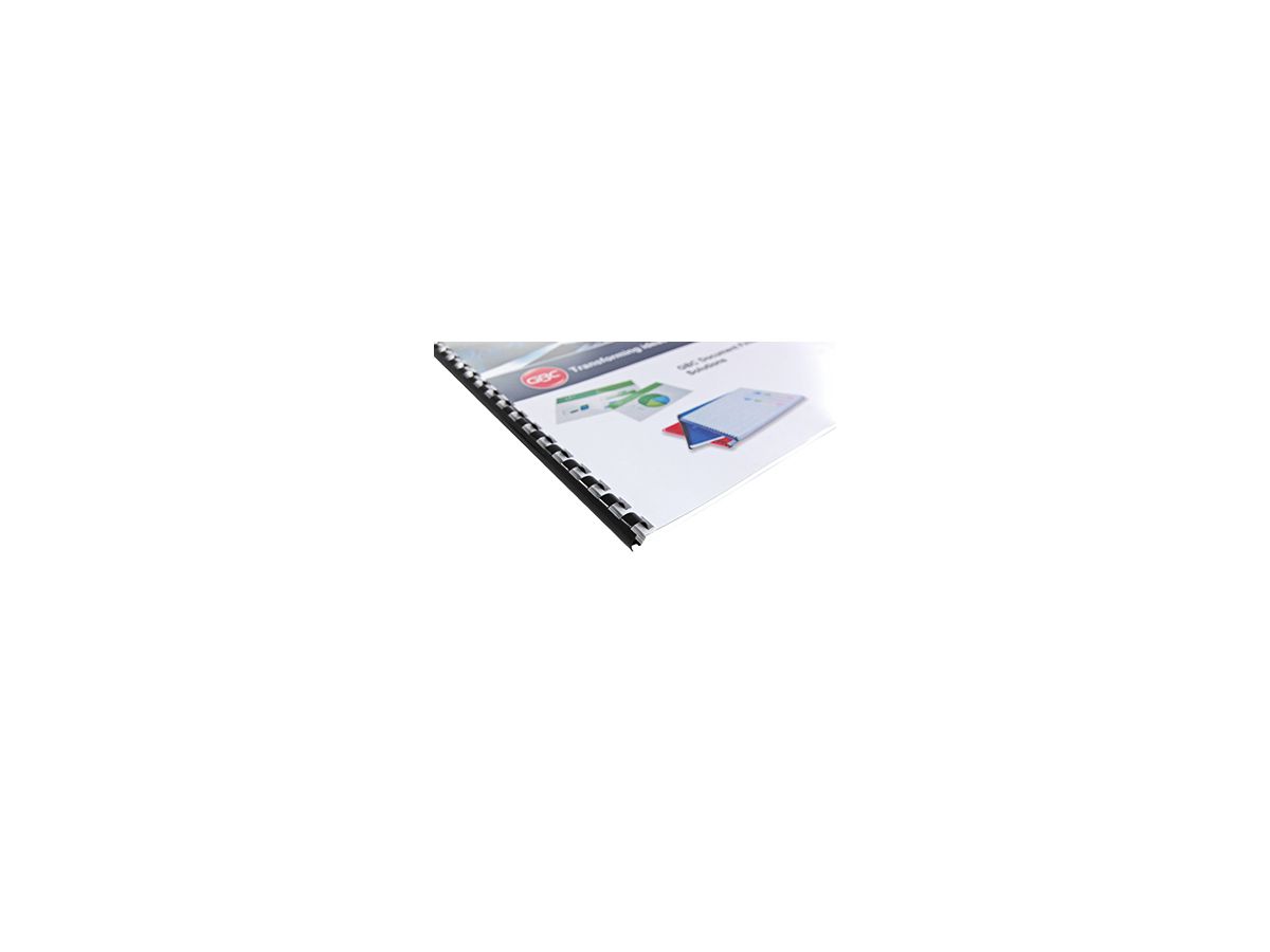 GBC Plastikbinderücken 4028601 DIN A4 19mm schwarz 100 St./Pack.