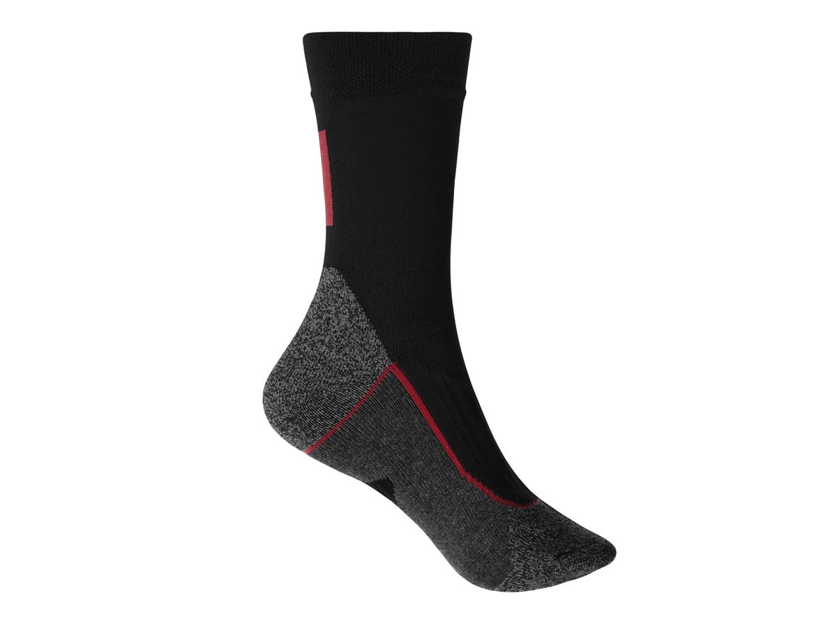 JN Worker Socks Warm JN213 black/red, Größe 45-47