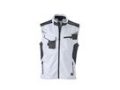 JN Workwear Softshell Vest JN845 100%PES, white/carbon, Größe 3XL