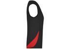 JN Ladies Running Tank JN315 100%PES, black/red, Größe XL
