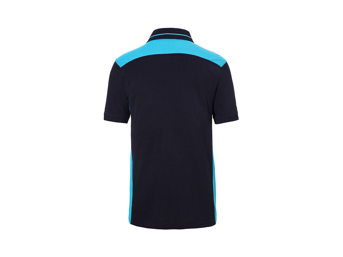 JN Men's Workwear Polo - COLOR - JN858 navy/turquoise, Größe M