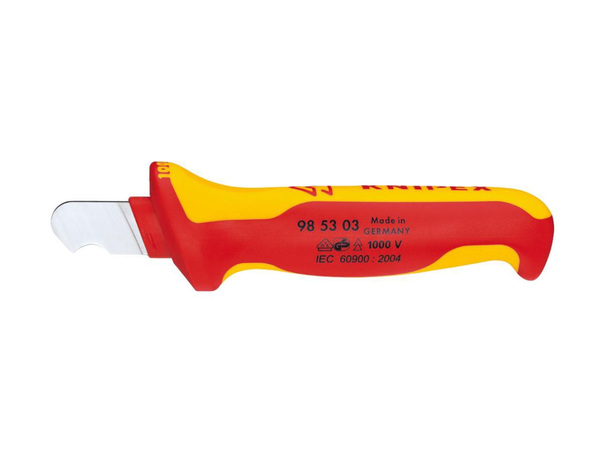 KNIPEX 98 53 03 Abmantelungsmesser isolierender Mehrko.-Griff, VDE 170 mm