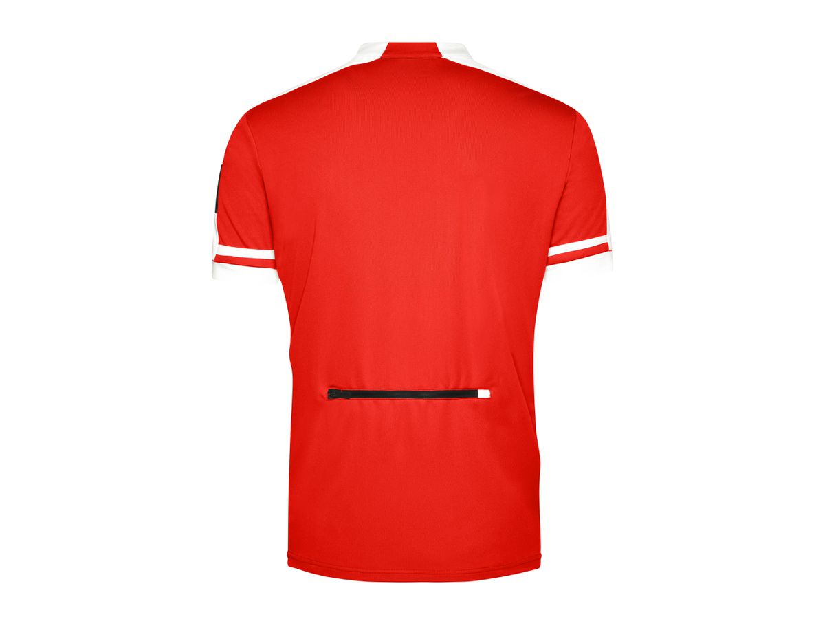 JN Mens Bike-T Half Zip JN452 100%PES, red, Größe 3XL
