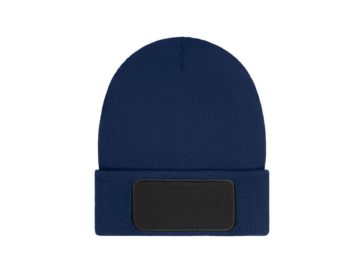DAIBER Strickmütze mit Patch 10x5cm navy MB7407