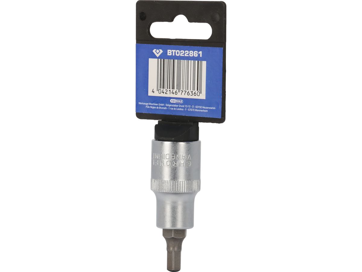 BRILLIANT TOOLS 1/2" Innen-6-Kant Schraubendreher-Einsatz, 55mm, 6mm