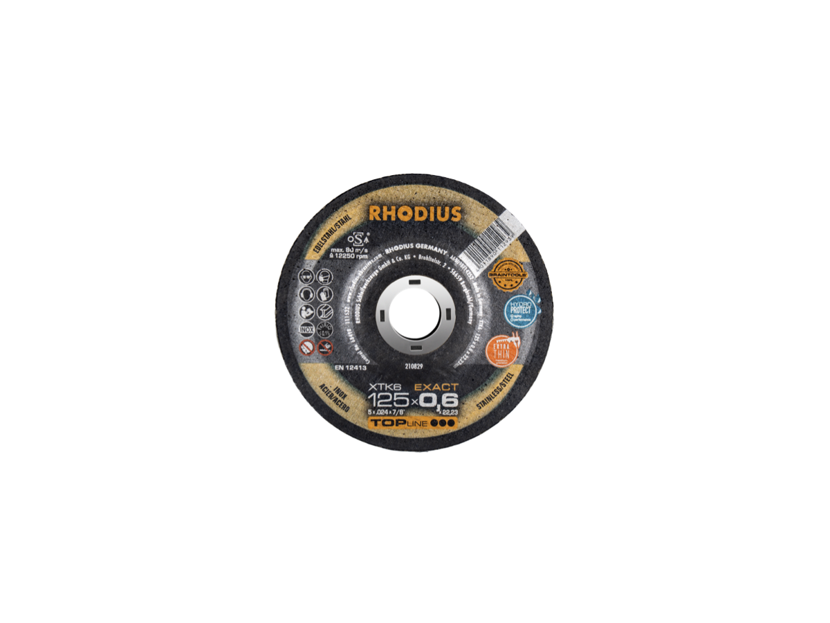 RHODIUS Cutting Disc XTK6 EXACT 125x0,6x22,23mm,210829