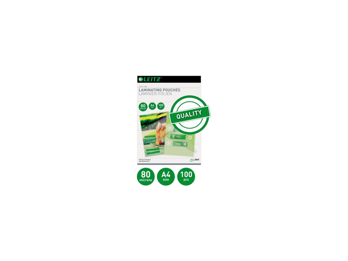 Leitz Laminierfolie 33818 DIN A4 80mic 100 St./Pack.