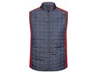 JN Men's Knitted Hybrid Vest JN740 red-melange/anthracite-melange Gr. XL