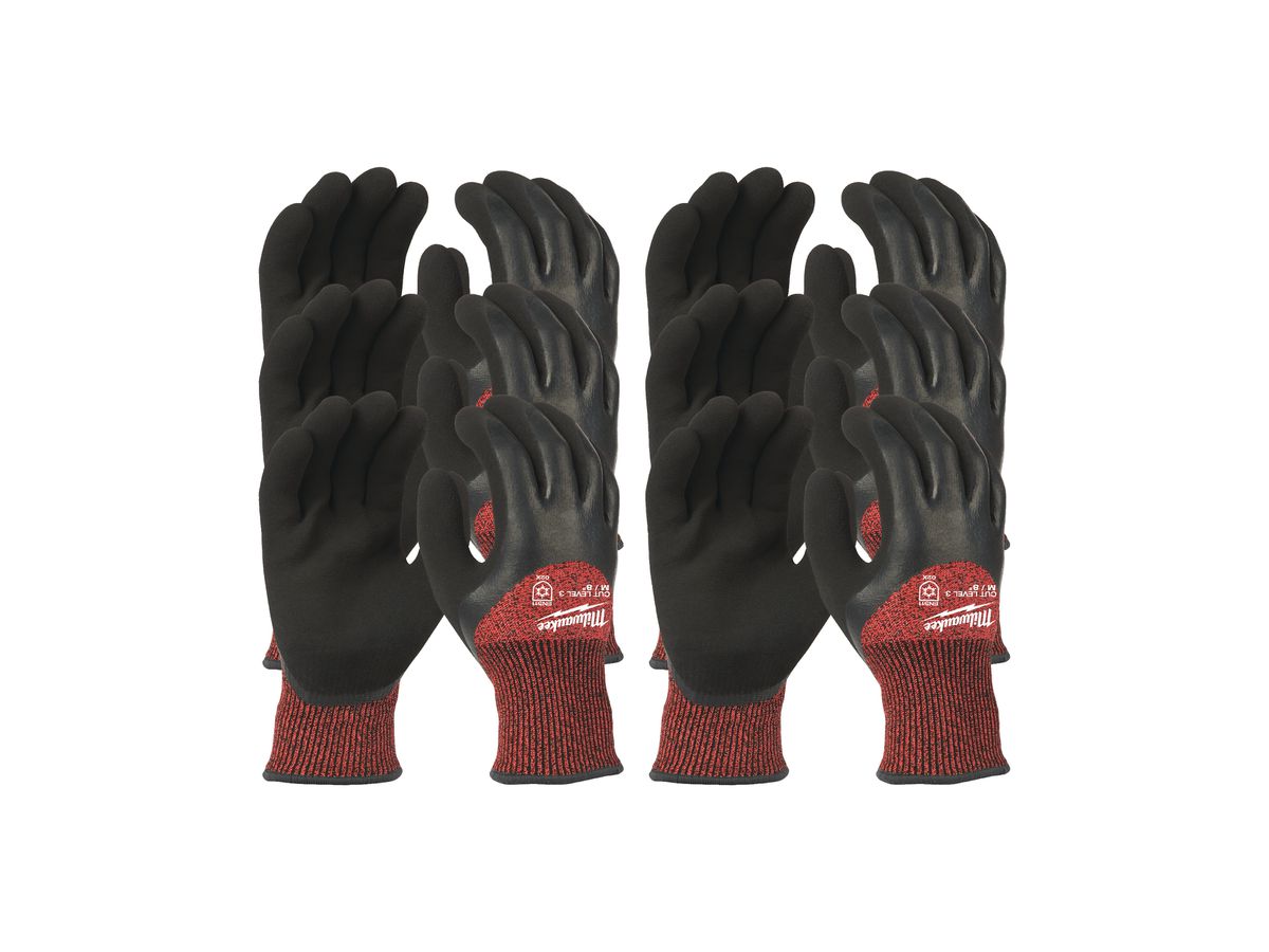 MILWAUKEE Kälte-Schnittschutzhandschuh Klasse 3 Gr. 8 M 12er Pack