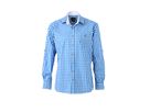 JN Mens Traditional Shirt JN638 100% BW, royal/white, Größe L