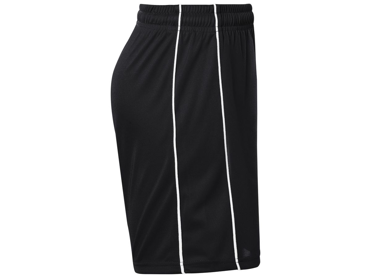 JN Basic Team Shorts Junior JN387K 100%PES, black/white, Größe XS