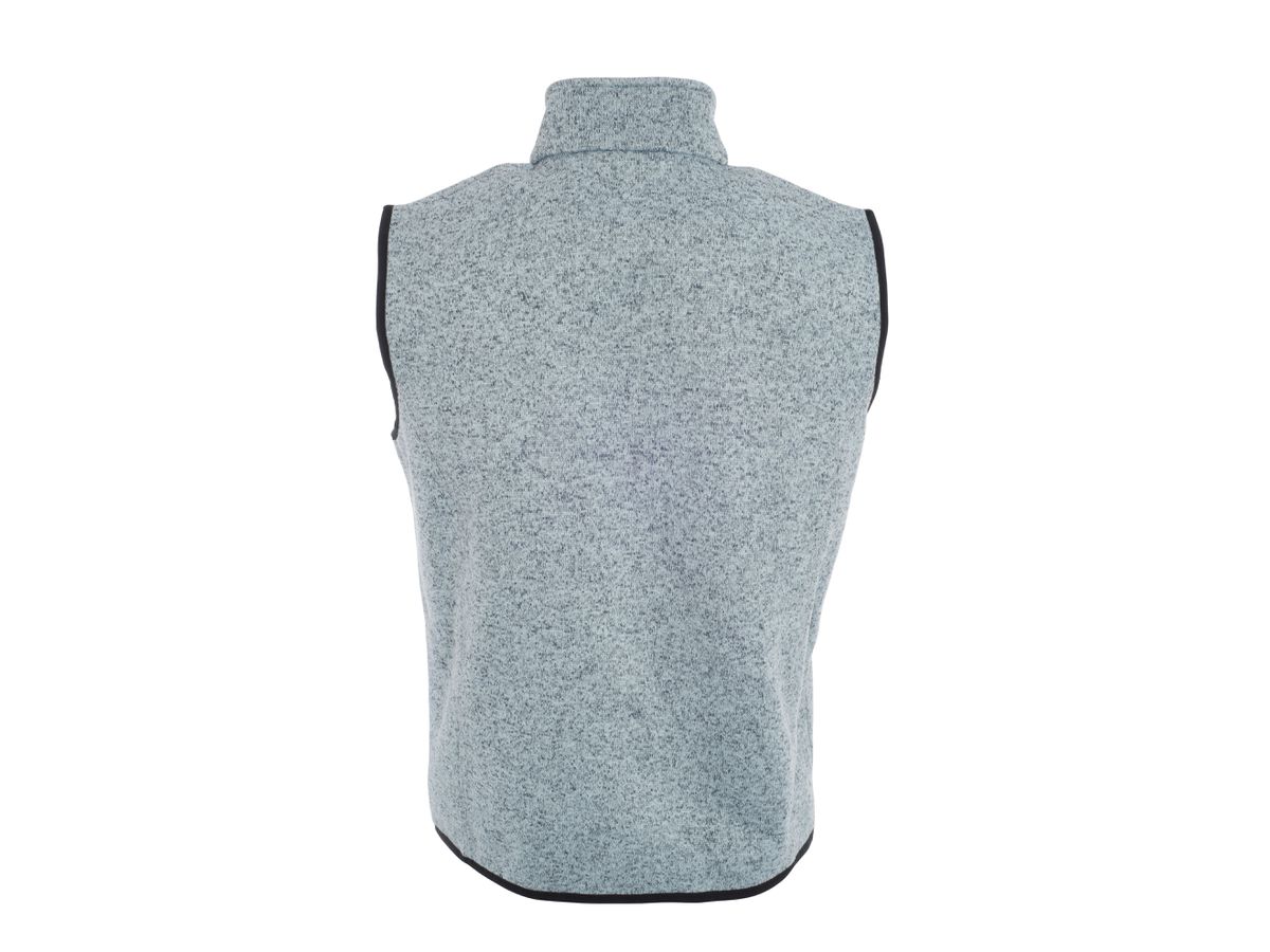JN Men's Knitted Fleece Vest JN774 light-grey-melange/red, Größe XXL