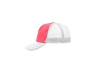 mb 5 Panel Polyester Mesh Cap MB070 neon-pink/white, Größe one size