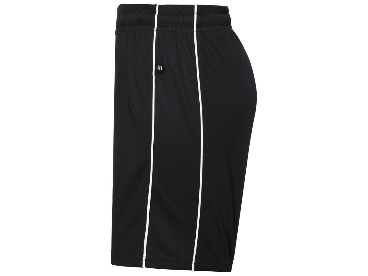 JN Basic Team Shorts Junior JN387K 100%PES, black/white, Größe XS