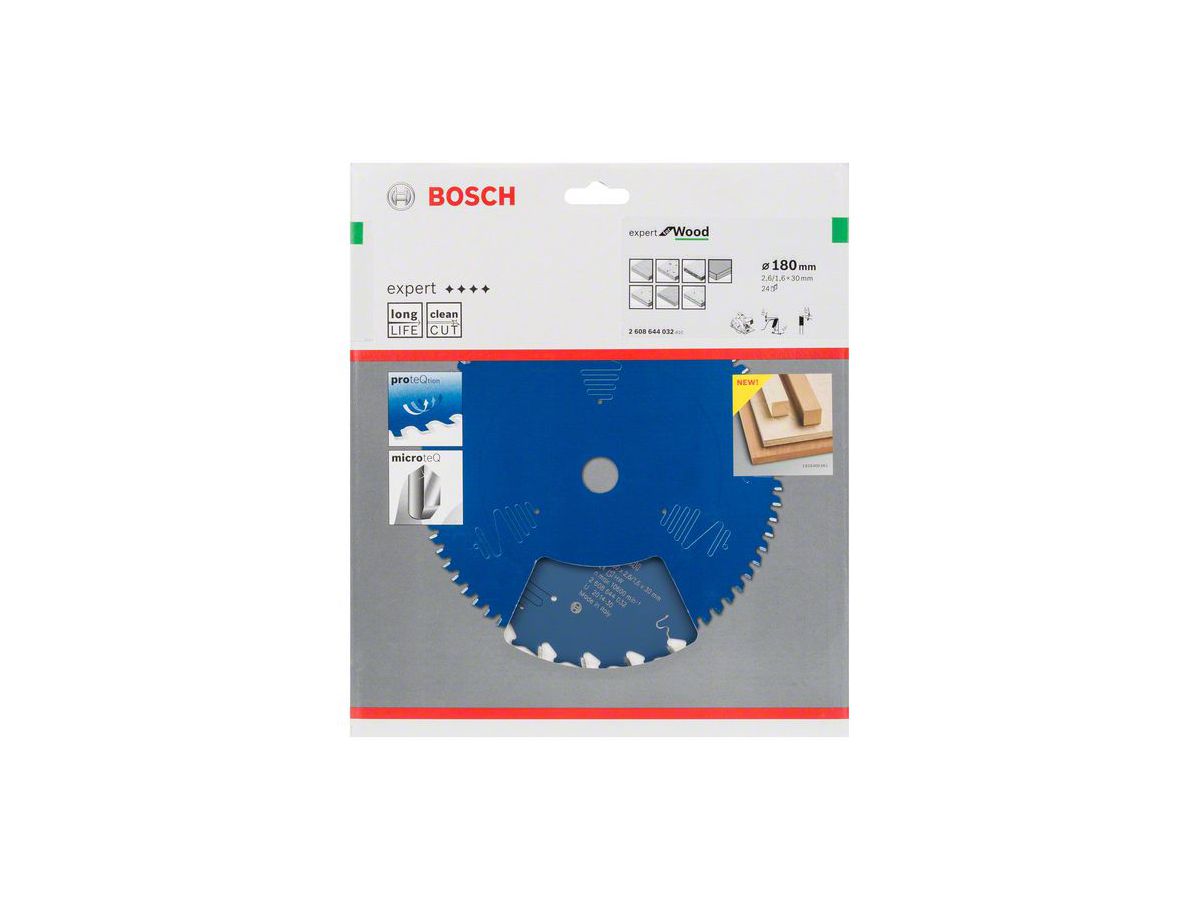 BOSCH Kreissägeblatt Expert for Wood 180x30x2,6/1,6 mm, 24 Z