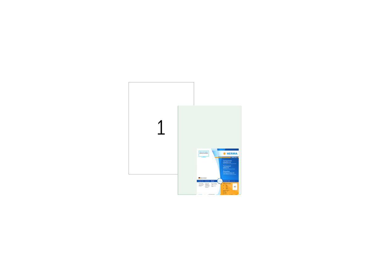 HERMA Etikett Premium 8694 297x420mm transparent 50 St./Pack.