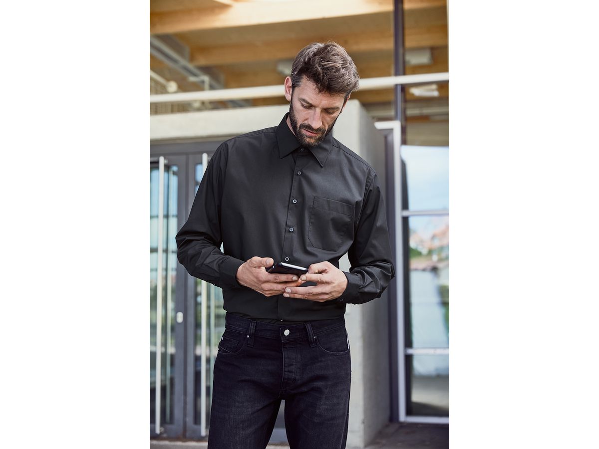 JN Herren Business Shirt JN642 wine, Größe M