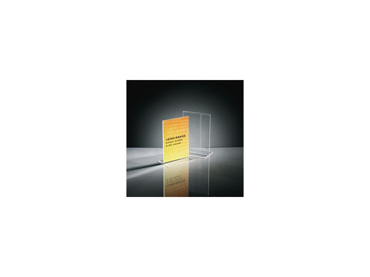 Sigel Tischaufsteller TA226 DIN A6 105x180mm T-Form Acryl glasklar