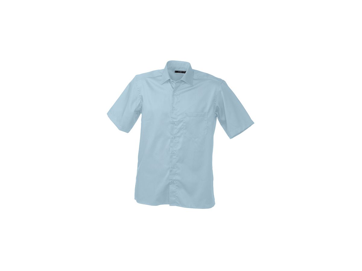 JN Mens Business Shirt kurz JN607 100%BW, light-blue, Größe L