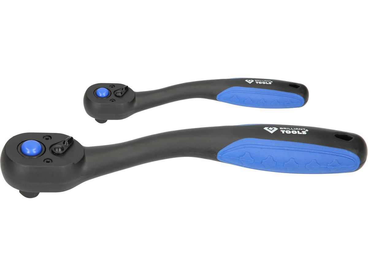 BRILLIANT TOOLS Umschaltknarren-Satz, 2-tlg., 1/4", 1/2"