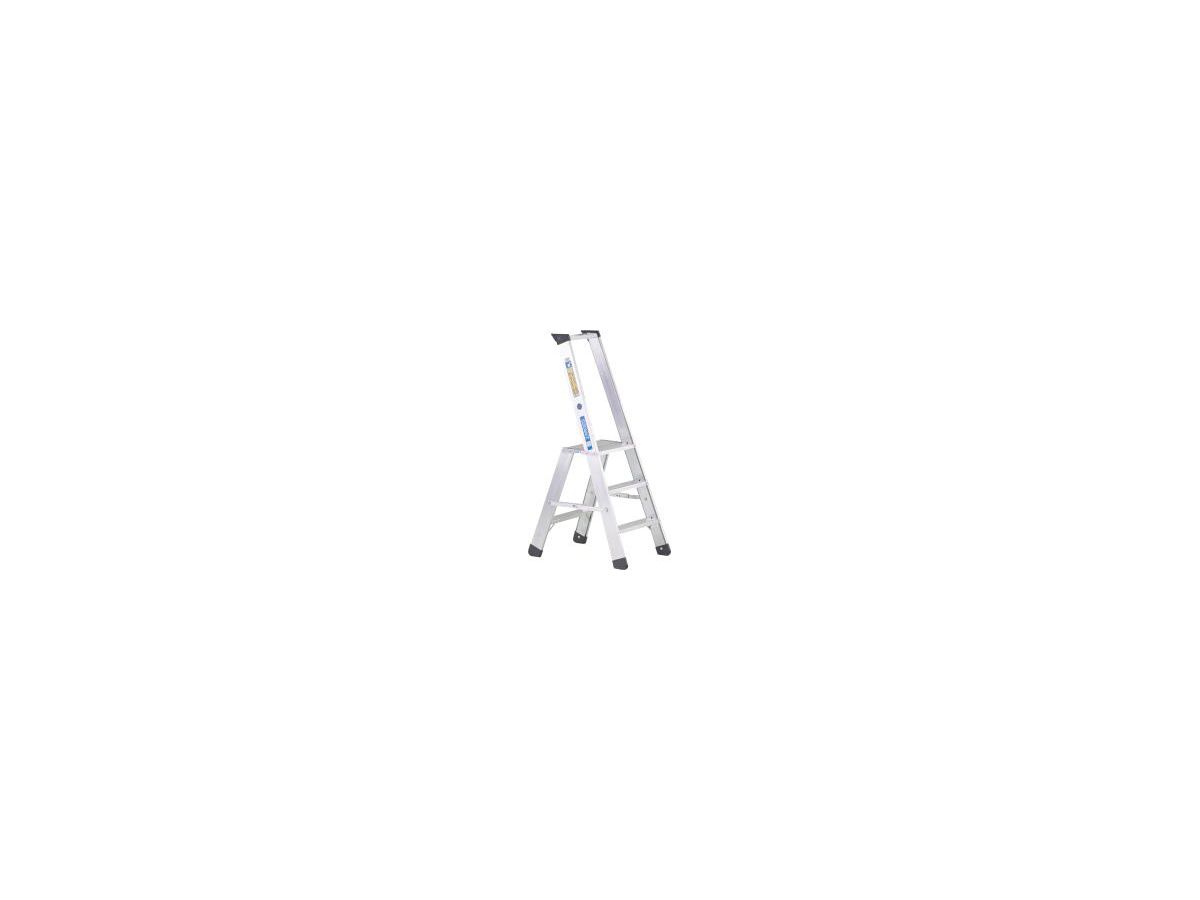 ZARGES LM-Stufen-Stehleiter 2 X 10 Stufen, Z500 – Arbeitshöhe 3,75 M, Robuste Aluleiter