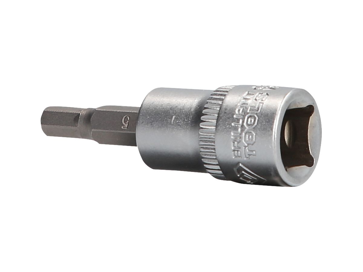 BRILLIANT TOOLS 3/8" 6-Kant Schraubendreher-Einsatz,49mm, 5mm