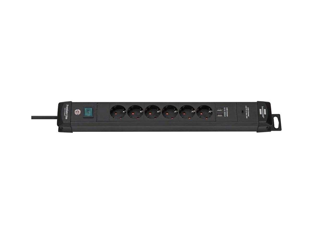 BRENNENSTUHL Steckdosenleiste 6-fach H05VV-F3G1,5 3m Premium-Line USB