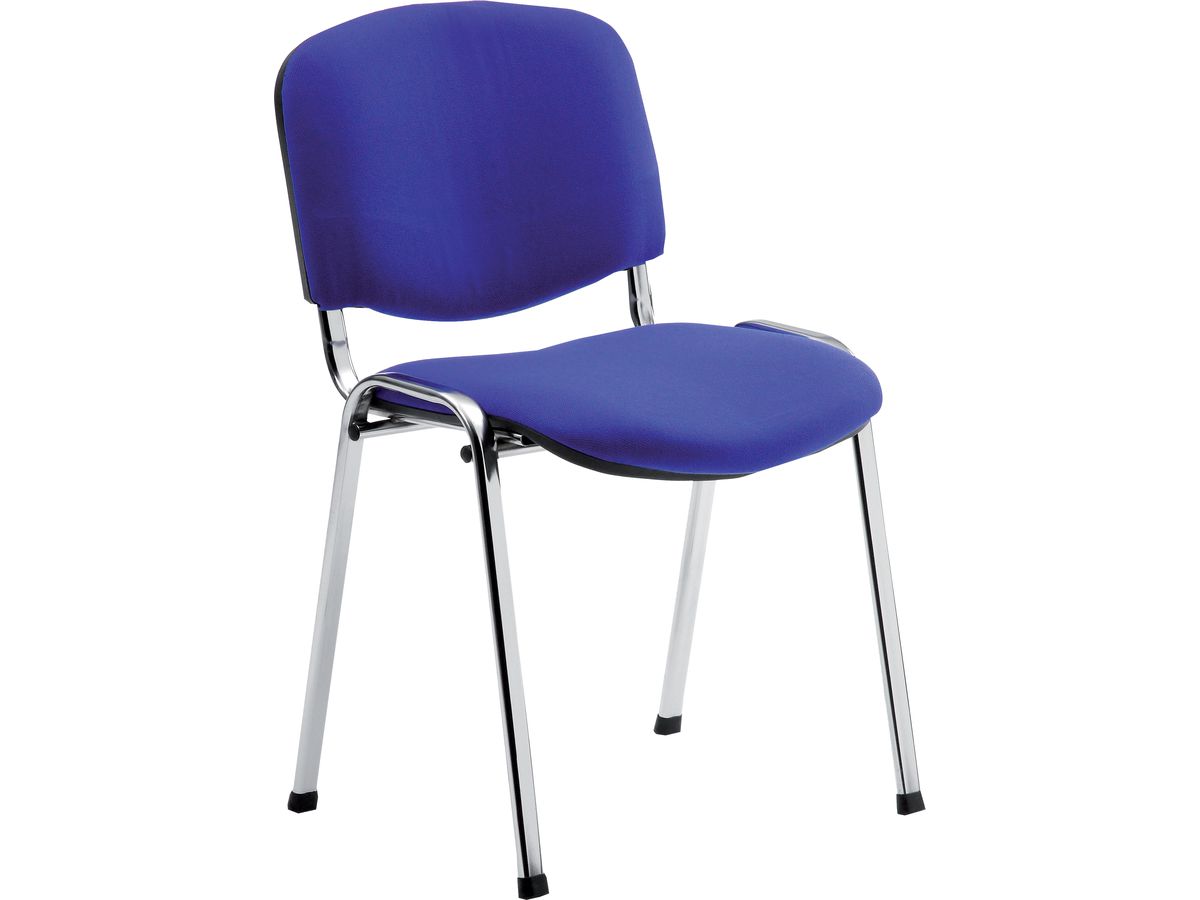 Stapelstuhl Gestell verchromt,Farbe blau