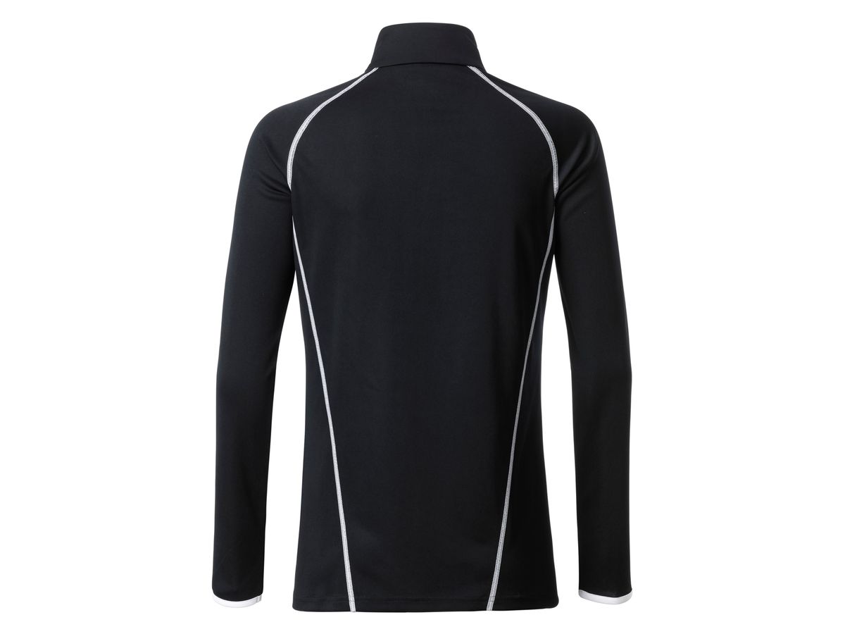 JN Ladies' Sports Shirt Longsleeve JN497 black/white, Größe L